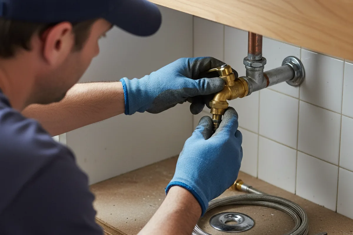 Shutoff valve and fitting work during Burst Pipe Repair in Alto